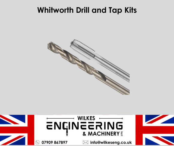 Whitworth Drill and Tap Kit for Thread Repair
